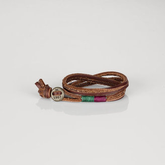 Polo Ralph Lauren Buttoned Wrap Leather Bracelet