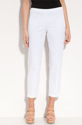 Eileen Fisher Organic Stretch Cotton Twill Ankle Pants (Petite)