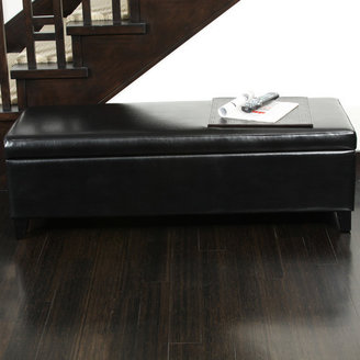 Home Loft Concept Bailey Bonded Leather Storage Ottoman Bench