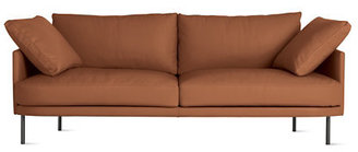 Design Within Reach Camber 81"" Sofa in Leather, Onyx Legs"