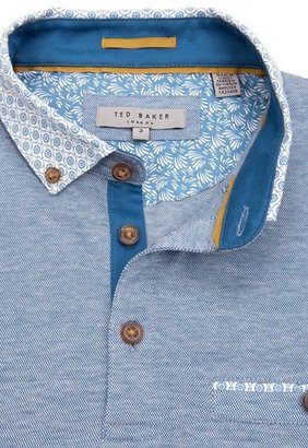 Ted Baker 'Delrey' Woven Collar Polo Shirt