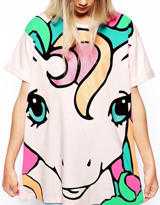 ASOS Tunic Top with My Little Pony Glitter Print