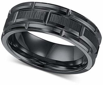 Triton Men's Ring, Black Tungsten 8mm Matrix Band