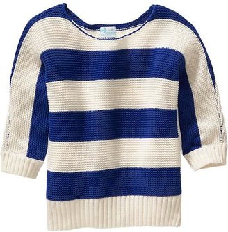 Old Navy Girls Striped Dolman-Sleeve Sweaters