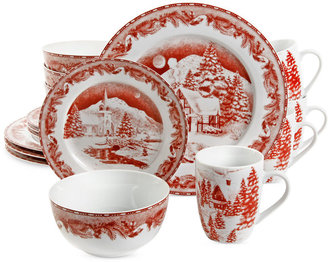 Gibson Winter Cottage 16-Pc. Set, Service for 4