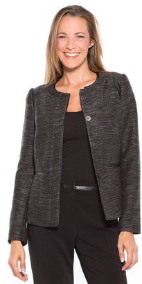 La Redoute LES ESSENTIELS Jacket with Faux Leather Details, Fuller Bust Fitting