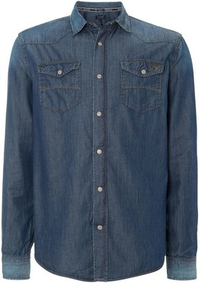 Armani Jeans Men's Long Sleeve Denim Shirt