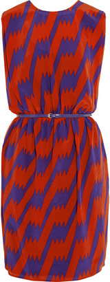 M Missoni Geometric-print silk-crepe dress