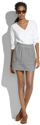 Madewell Ponte Swivel Skirt in Stripe