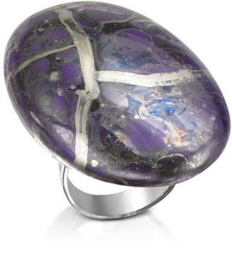 Naoto  Alchimia - Purple and Silver Foil Sterling Silver Ring