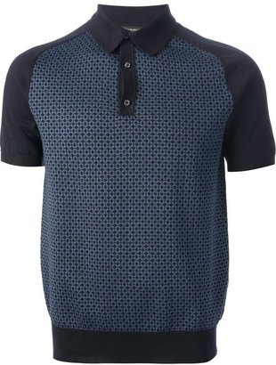 Corneliani patterned polo shirt
