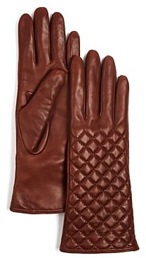 Bloomingdale's Cashmere-Lined Quilted Leather Gloves