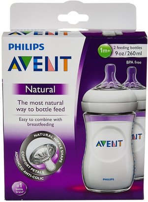 Avent Naturally Natural Bottle - Clear - 9 oz - 2 ct