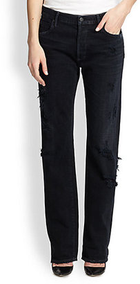 Citizens of Humanity Frankie Distressed Straight-Leg Jeans