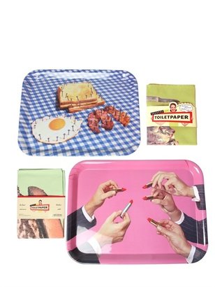 Seletti Wears Toilet Paper - Set Of 2 Trays And 2 Towels