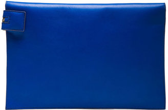 Victoria Beckham Large Zip Pouch in Bright Blue