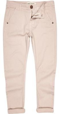 River Island Boys pale pink chino trousers