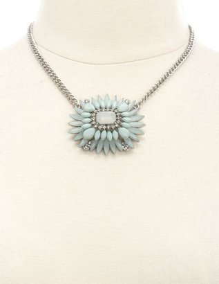 Charlotte Russe Botanical Faceted Stone Statement Necklace