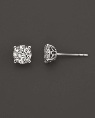 Bloomingdale's Diamond Cluster Earrings In 14K White Gold, .50 ct. - 100% Exclusive