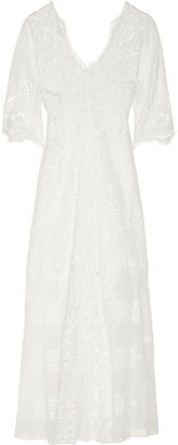 Miguelina Catherine crocheted cotton-lace kaftan
