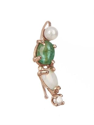 Loren STEWART Diamond, emerald, pearl, opal & gold earring