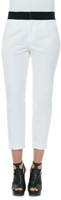 Milly Layney Cropped Trousers, White