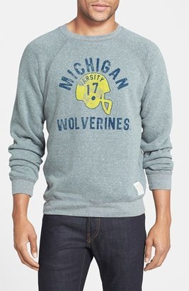 Retro Brand 20436 Retro Brand 'Michigan Wolverines Football' Slim Fit Raglan Crewneck Sweatshirt