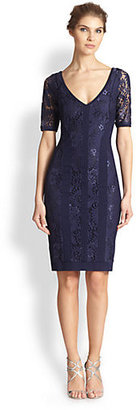Laundry by Shelli Segal Lace & Double-Knit Dress