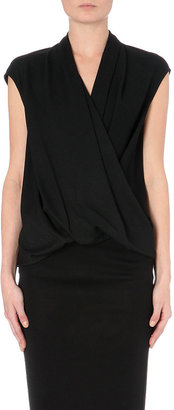 Helmut Lang Ascent Stretch-Crepe Draped Top - for Women