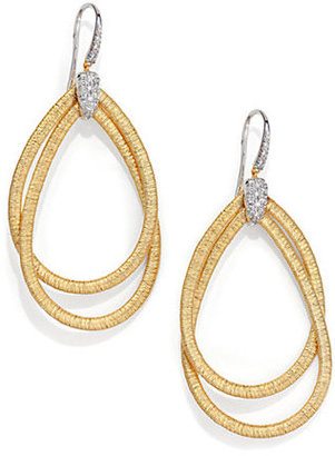Marco Bicego Cairo Diamond & 18K Yellow Gold Double Teardrop Earrings