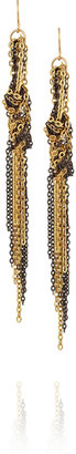 Gemma Redux Gold and gunmetal-plated earrings