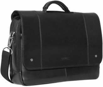 Kenneth Cole Reaction Leather Flapover Laptop Messenger Bag