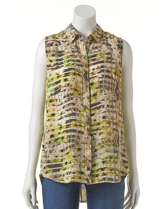 Apt. 9 split-back crepe blouse