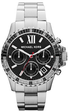 Michael Kors Mid-Size Silver Color Stainless Steel Everest Chronograph Watch