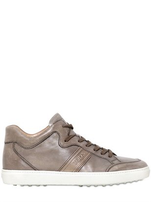 Tod's Sport Used Effect Leather Sneakers