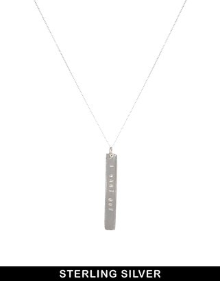 ASOS & Wear That There Sterling Silver 'I Want Out' Necklace
