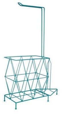 Ben de Lisi Home Designer turquoise wire toilet roll holder and magazine rack