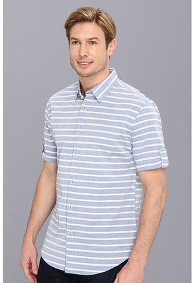DKNY S/S Horizontal Stripe Slim Fit Shirt-City Press