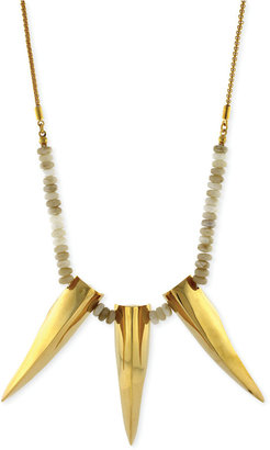 Vince Camuto Gold-Tone Beaded Spike Frontal Necklace