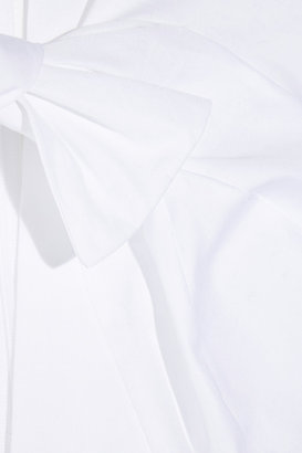 Jil Sander Bow-embellished cotton-poplin top