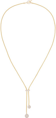 Noir Gold-plated crystal necklace