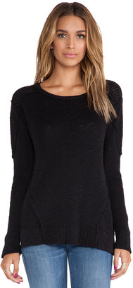 Michael Stars Crew Neck Sweater with Side Slits