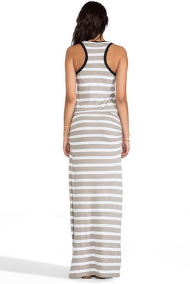 Bobi Light Weight Jersey Stripe Maxi Dress