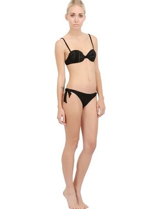 La Perla Beachwear - Laser Cut Out Tulle & Lycra Bikini Top