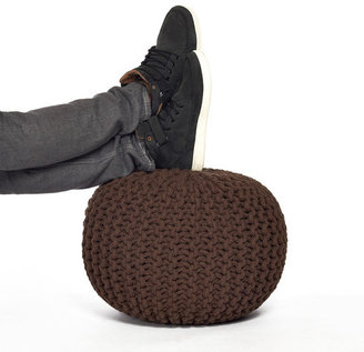Fab Knitted Pouf Chocolate