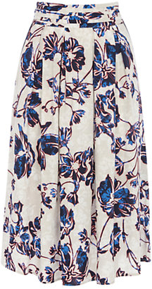 Warehouse Outline Floral Midi Skirt, Multi