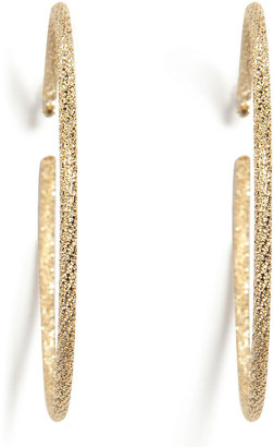Carolina Bucci 18K Gold Medium Sparkly Hoop Earrings