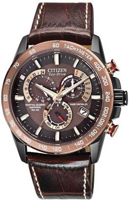 Citizen Eco-Drive Perpetual Chrono A.T. Radio-Controlled Strap Mens Watch
