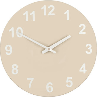 ColourMatch Cream Round Glass Wall Clock.