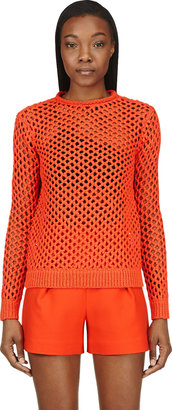 Alexander Wang T by Orange Macram&eacute Crewneck Sweater